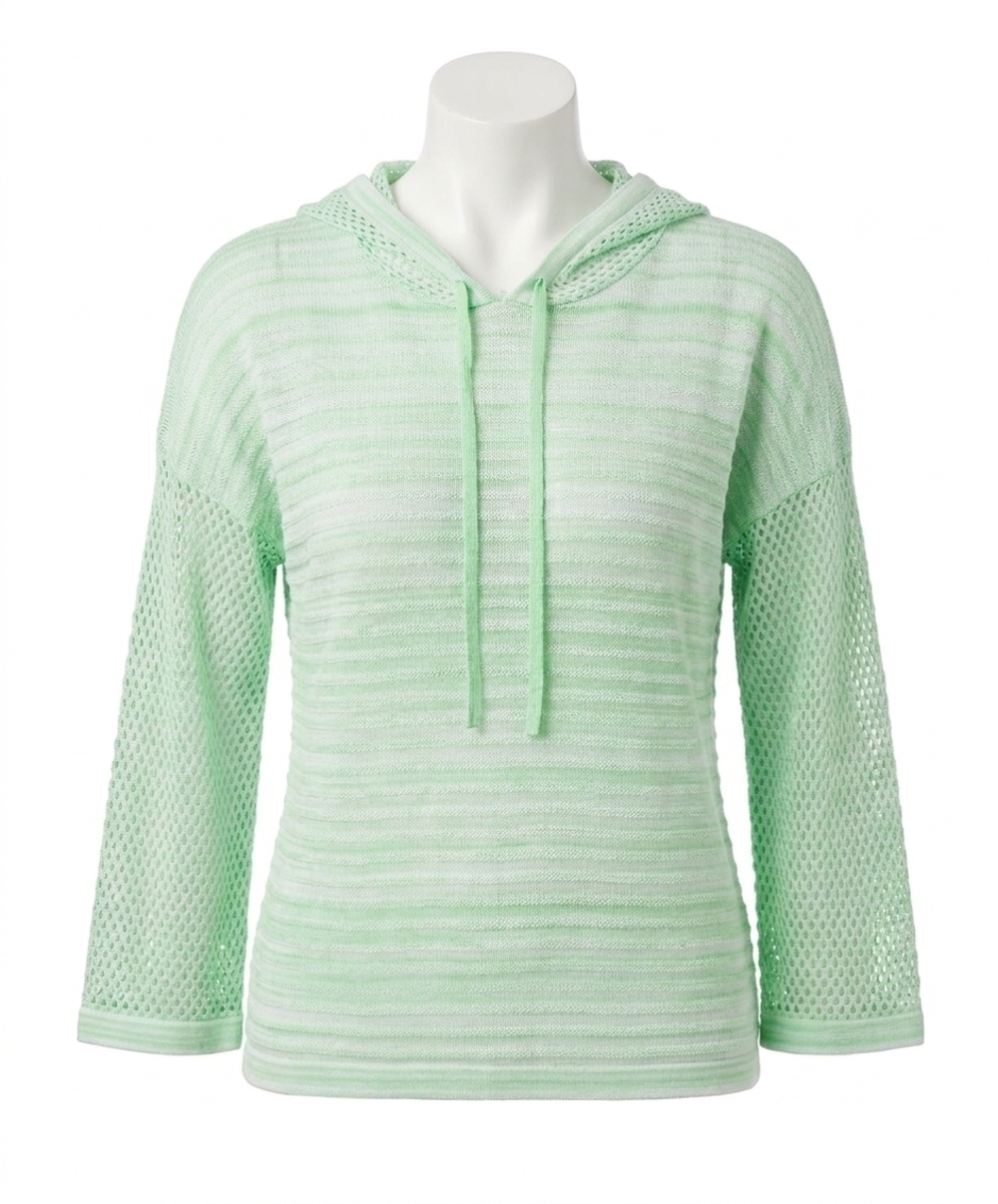 NEW FRENCH KYSS drawstring hoodie top in mint